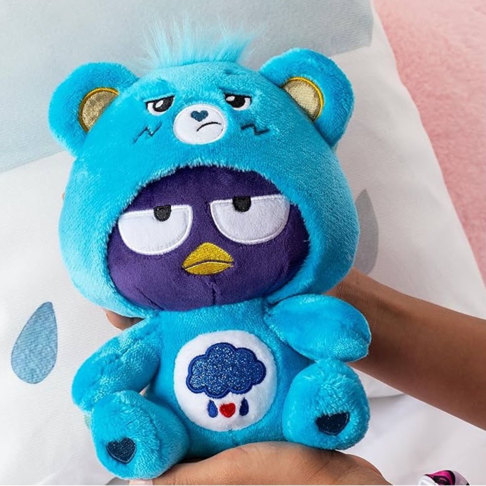 Care Bears x Hello Kitty Badtz-Maru Dressed As Grumpy Bear 8" Plush blue NWT